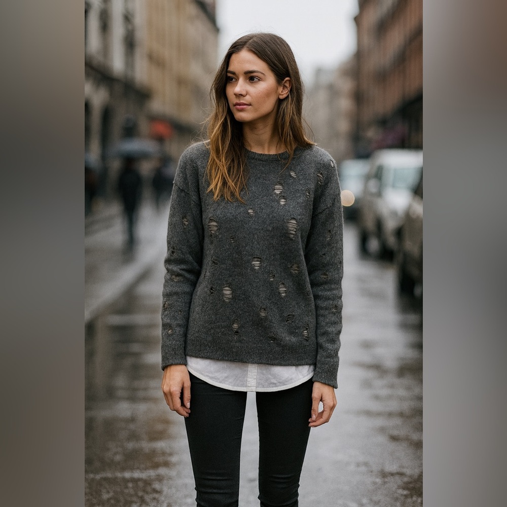 Boutique b+ab distressed oversized sweater Nov sale